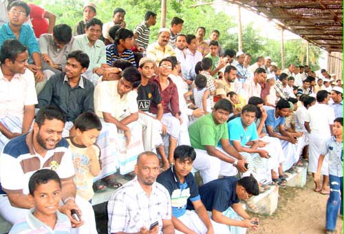 Kayalites watching All India Football Tournament from Gallery side at United Sports Club on 25th May 2010