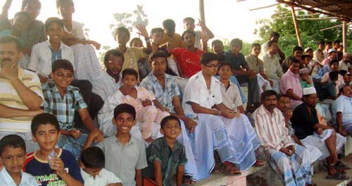 Kayalites watching All India Football Tournament from Gallery side at United Sports Club on 27th May 2010