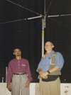 Dan Morenz (KF4 RVQ) standing in my house open terrace at Chennai on 9th May 1999.